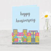 Niedliche Script Happy Housiversary Realtor Card