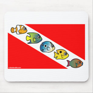 Niedliche Scubadorable Tauchen-Flagge Mousepad