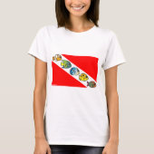 Niedliche Scubadorable Tauchen-Flagge T-Shirt (Vorderseite)