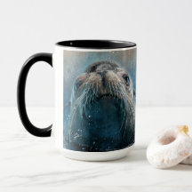 Niedliche Sea Lion Fotografie Wasserfarbe
