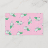 Niedliche Sea Turtle Baby Shower Kawaii Buch Pink Begleitkarte (Rückseite)