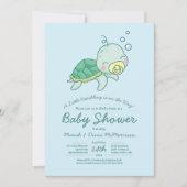Niedliche Sea Turtle Baby Shower Kawaii Einladung (Vorderseite)