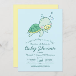 Niedliche Sea Turtle Baby Shower Kawaii Einladung