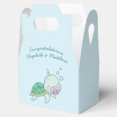 Niedliche Sea Turtle Baby Shower Kawaii Pink Girl Geschenkschachtel (Geöffnet)