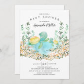 Niedliche Sea Turtle Ocean Baby Dusche Einladung (Vorne/Hinten)