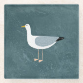 Niedliche Seagull Glasuntersetzer (Vorderseite)