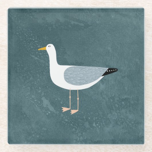 Niedliche Seagull Glasuntersetzer (Vorderseite)