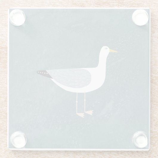 Niedliche Seagull Glasuntersetzer (Rückseite)