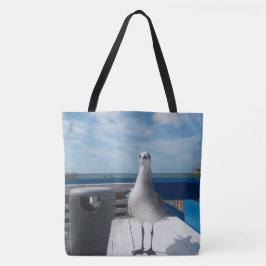 Niedliche Seagull Picture Beach Print Tasche