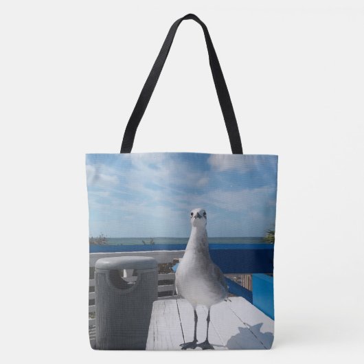 Niedliche Seagull Picture Beach Print Tasche (Vorderseite)
