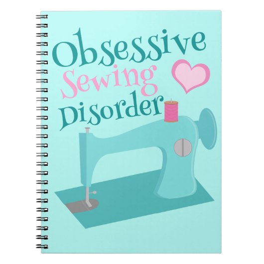 Niedliche Seamstress Obsessive Nähstörung Notizblock (Vorderseite)