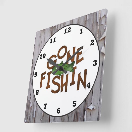 Niedliche Seekabine Wortart Fisch Wanduhr (Winkel)