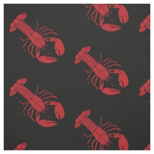 niedliche Seeklobsterware rot Stoff (Muster)