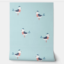 Niedliche Seelöwen auf hellblau