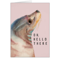 Niedliche Seelöwewatercolor-Kunst | oh hallo