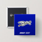 Niedliche Seemöwe; Blau Button (Vorne & Hinten)