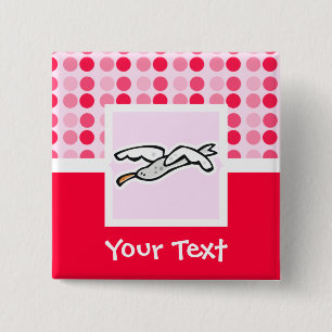 Niedliche Seemöwe Button