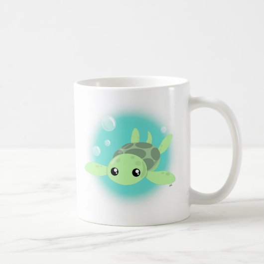 Niedliche Seeschildkröte-Kaffee-Tasse Kaffeetasse (Rechts)