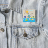 Niedliche Seetier-Baby-Dusche Button (Beispiel)