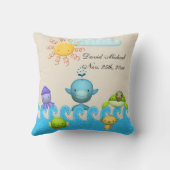 Niedliche Seetier-Baby-Dusche Kissen (Rückseite)