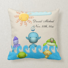 Niedliche Seetier-Baby-Dusche Kissen