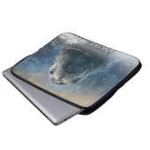 Niedliche Seewoll-Monogram Laptopschutzhülle (Vorne Knopf)