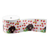 Niedliche Seezunge, Erdbeeren, Schmetterling Ripsband (Spule)