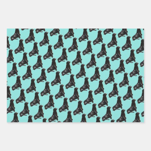 Niedliche Seezungenummantelpapier Geschenkpapier Set (Vorderseite)