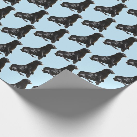 Niedliche Seezungenummantelung Geschenkpapier (Ecke)