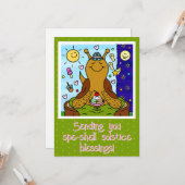 Niedliche Segelsegmente in der Muschel Sommersonne Karte (Vorderseite/Rückseite Beispiel)