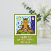 Niedliche Segelsegmente in der Muschel Sommersonne Postkarte (Stehend Vorderseite)