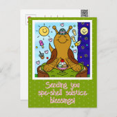 Niedliche Segelsegmente in der Muschel Sommersonne Postkarte (Vorne/Hinten)