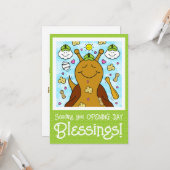 Niedliche Segnungen auf dem Baseball | Begrüßung Karte (Vorderseite/Rückseite Beispiel)