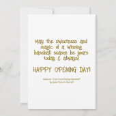 Niedliche Segnungen auf dem Baseball | Begrüßung Karte (Rückseite)