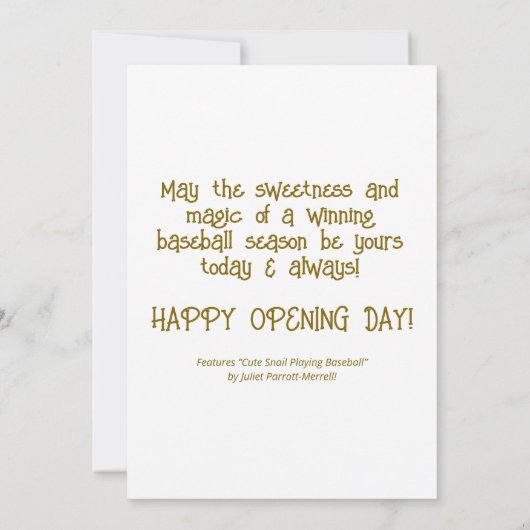 Niedliche Segnungen auf dem Baseball | Begrüßung Karte (Rückseite)