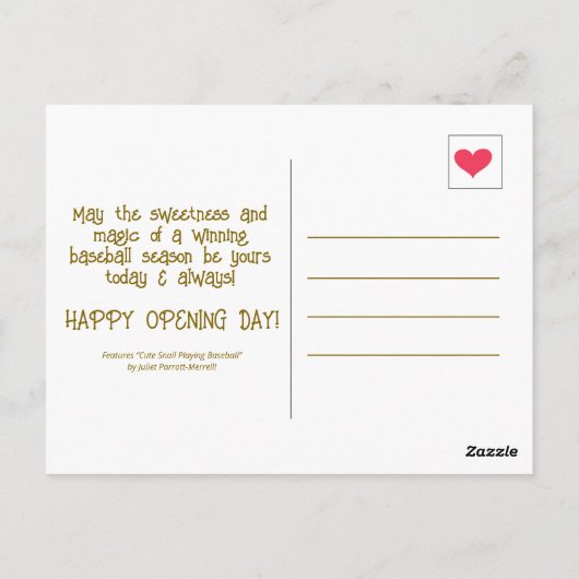 Niedliche Segnungen auf dem Baseball | Postkarte (Rückseite)