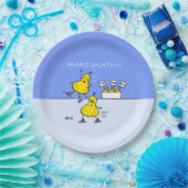 Niedliche Seiten Abbildung Skaten Funny Birne Pappteller (Party)