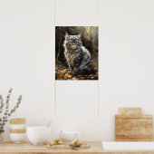 Niedliche Selkirk Rex Cat Art Print Poster (Küche)