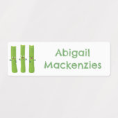 Niedliche Sellerie Sticks Cartoon Gemüse personali Etiketten (Design 1)