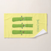 Niedliche Sellerie Sticks Trio Cartoon Gemüse Badhandtuch Set (Handtuch)