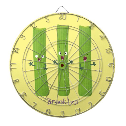 Niedliche Sellerie Sticks Trio Cartoon Gemüse Dartscheibe (vorne)