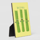 Niedliche Sellerie Sticks Trio Cartoon Gemüse Fotoplatte (Seite)