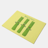 Niedliche Sellerie Sticks Trio Cartoon Gemüse Fußmatte (Schrägansicht)