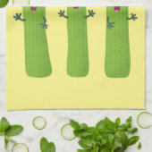 Niedliche Sellerie Sticks Trio Cartoon Gemüse Geschirrtuch (Gefaltet)