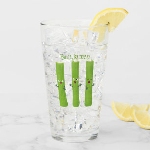Niedliche Sellerie Sticks Trio Cartoon Gemüse Glas