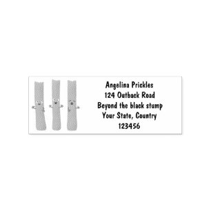 Niedliche Sellerie Sticks Trio Cartoon Gemüse Gummistempel