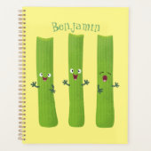 Niedliche Sellerie Sticks Trio Cartoon Gemüse Planer (Vorderseite)