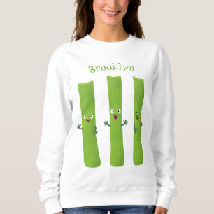 Niedliche Sellerie Sticks Trio Cartoon Gemüse Sweatshirt