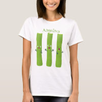 Niedliche Sellerie Sticks Trio Cartoon Gemüse