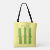 Niedliche Sellerie Sticks Trio Cartoon Gemüse Tasche (Rückseite)